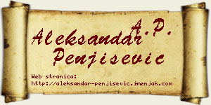 Aleksandar Penjišević vizit kartica